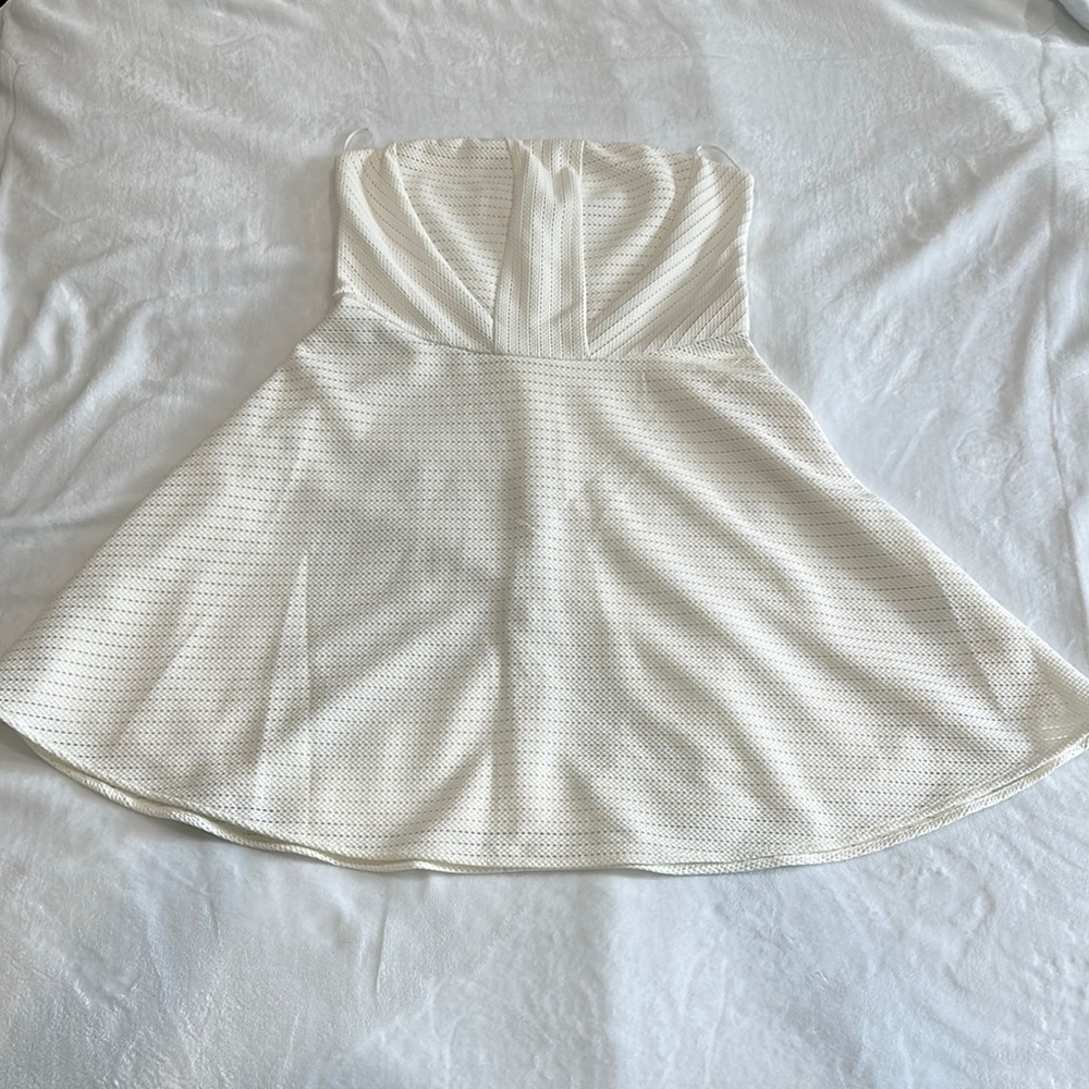 Express Strapless White Dress